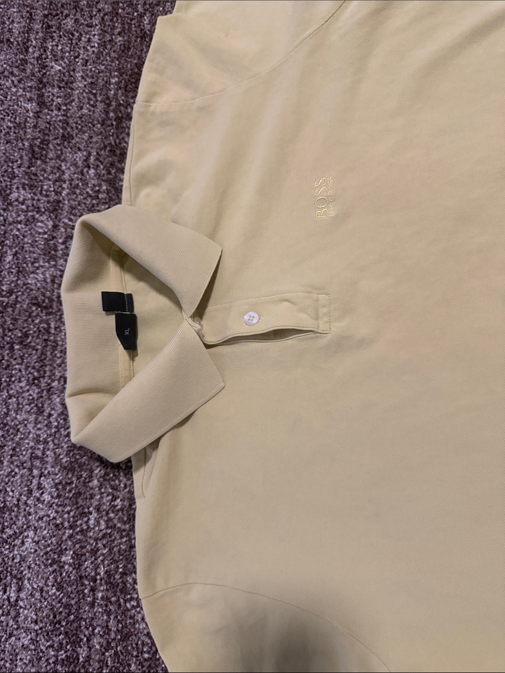 Boss Men's Beige Polo Shirt with Subtle Logo xl - Picture 2 of 7